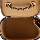 Pearl Crush Vanity Case with Chain Quilted Lambskin Mini