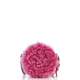 19 Round Clutch with Chain Quilted Shearling