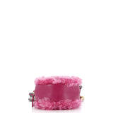 19 Round Clutch with Chain Quilted Shearling