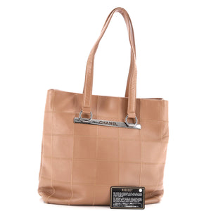 Square Stitch Tote Caviar Medium