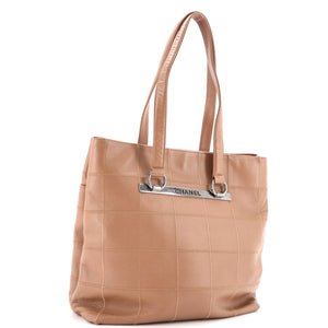 Square Stitch Tote Caviar Medium