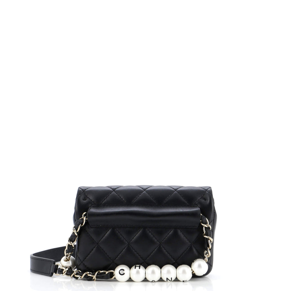 My Precious Pearls Waist Bag Quilted Lambskin Mini