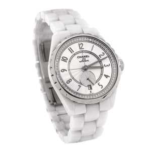J12-365 Automatic Watch Ceramic and Stainless Steel with Diamond Bezel and Seconds Sub-Dial 36