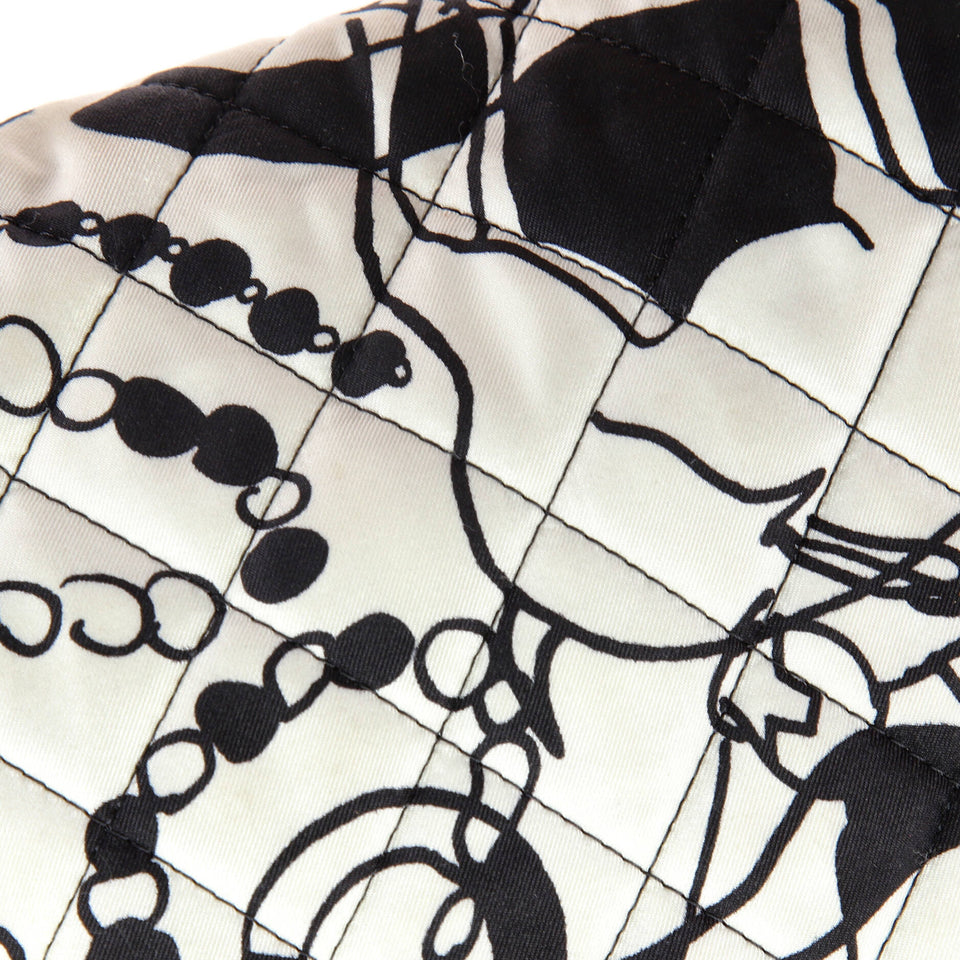 Deer Coco Flap Bag Quilted Printed Canvas Mini