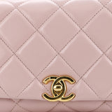 Color Match Flap Bag Quilted Lambskin Small