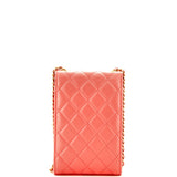 Pearl Crush Phone Holder Crossbody Bag Quilted Lambskin
