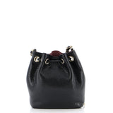 Business Affinity Drawstring Bucket Bag Quilted Caviar Mini