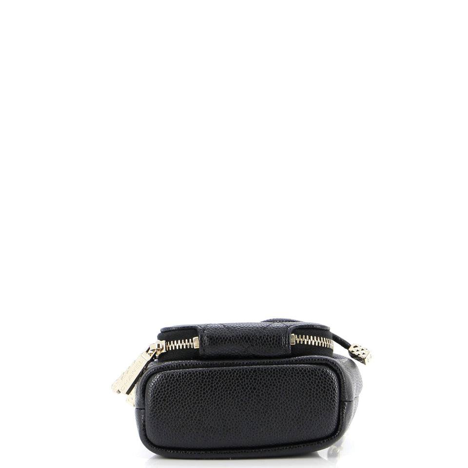 Business Affinity Drawstring Bucket Bag Quilted Caviar Mini