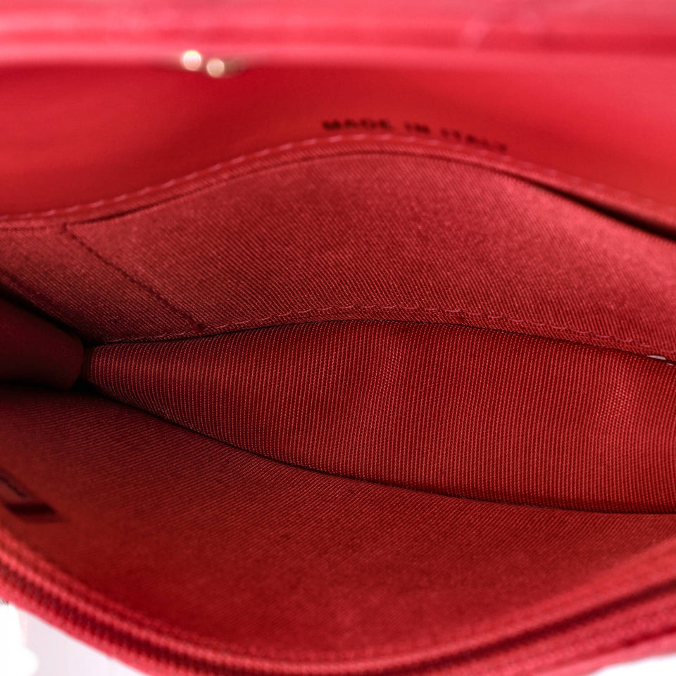 Pearl Strap Clutch with Chain Quilted Calfskin