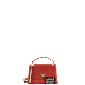 Chevron Chic Top Handle Bag Chevron Calfskin Small