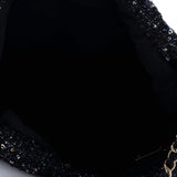 Pearl Drawstring Bag Sequin Embellished Tweed
