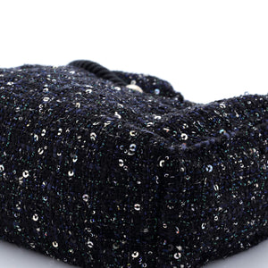 Pearl Drawstring Bag Sequin Embellished Tweed