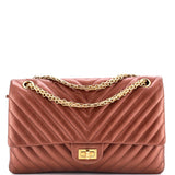 Reissue 2.55 Flap Bag Chevron Metallic Aged Calfskin 226