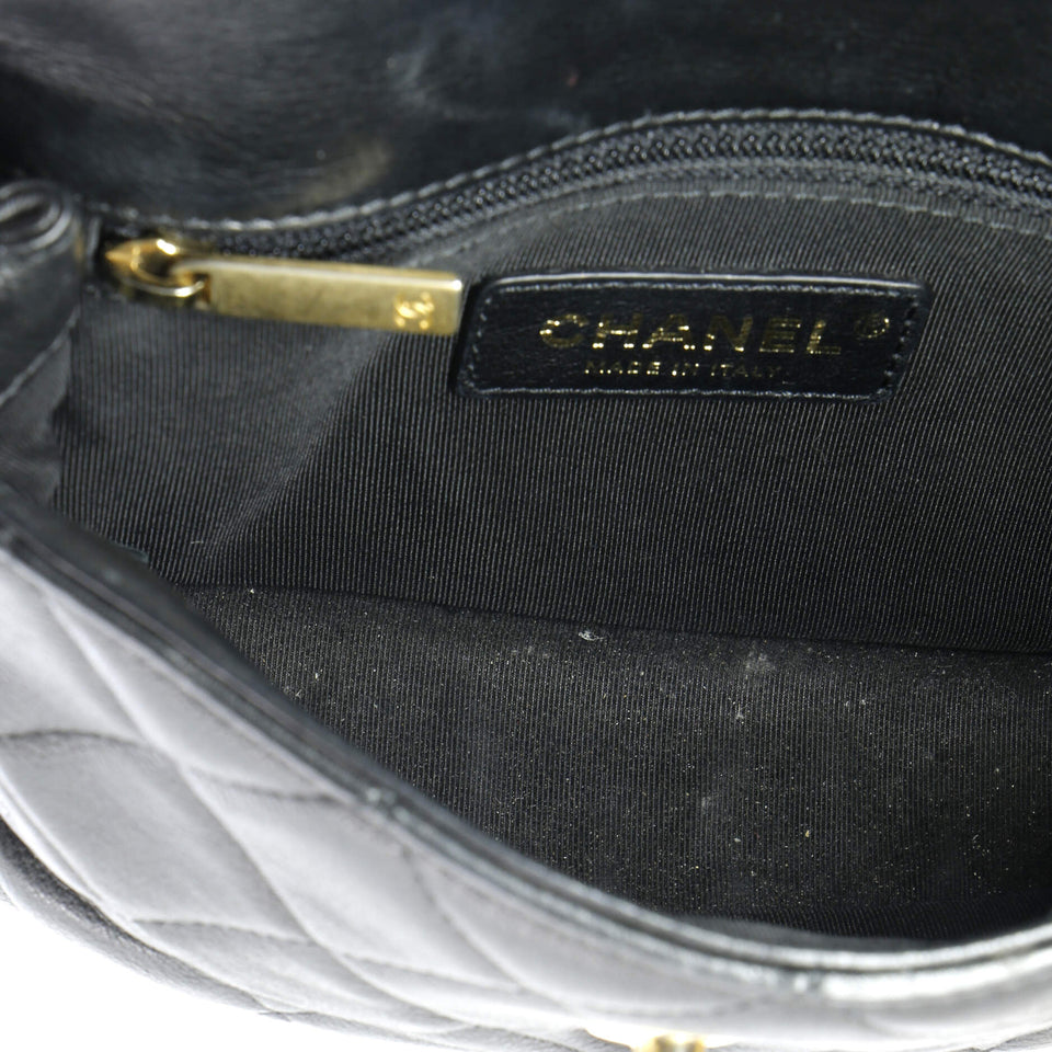 Carry With Chic Chain Flap Waist Bag Quilted Calfskin