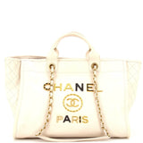 Deauville Tote Embellished Shiny Calfskin Medium