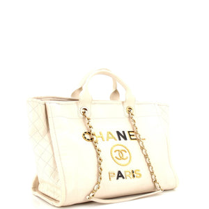 Deauville Tote Embellished Shiny Calfskin Medium