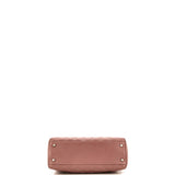 Coco Top Handle Bag Quilted Caviar with Lizard Small