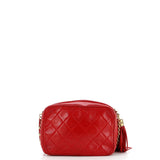 Vintage Diamond CC Camera Bag Quilted Leather Small