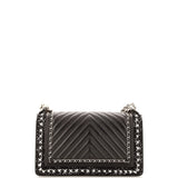 Jacket Boy Flap Bag Chevron Calfskin with Tweed Old Medium