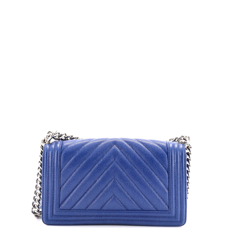 Boy Flap Bag Chevron Caviar Old Medium