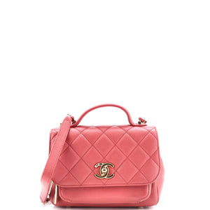 Business Affinity Flap Bag Quilted Caviar Small