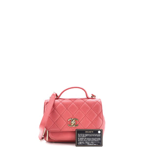 Business Affinity Flap Bag Quilted Caviar Small