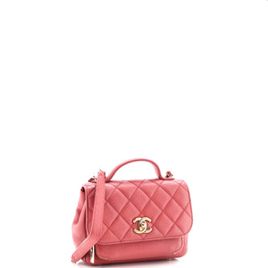 Business Affinity Flap Bag Quilted Caviar Small