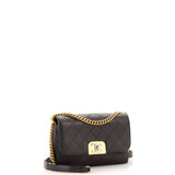 Straight Lines Flap Bag Quilted Calfskin Small