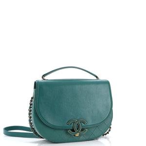 Coco Curve Flap Messenger Calfskin and Quilted Goatskin Medium