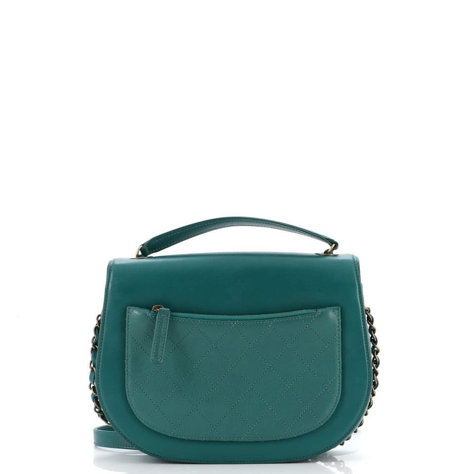 Coco Curve Flap Messenger Calfskin and Quilted Goatskin Medium