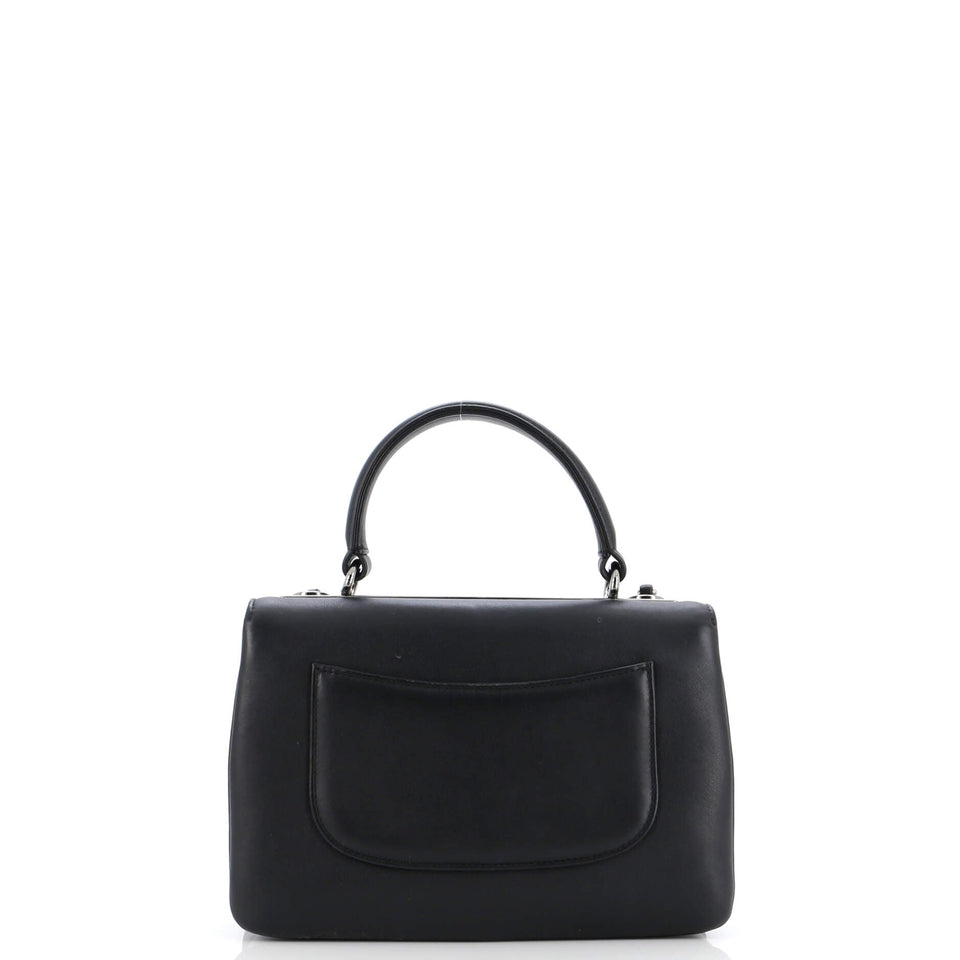 Trendy CC Top Handle Bag Calfskin Small