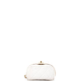 CC Top Handle Flap Vanity Case Quilted Lambskin Small