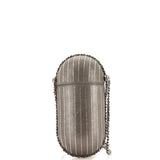 Chain Around Phone Holder Box Crossbody Lambskin with Crystals