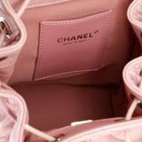 CC Flap Drawstring Backpack Quilted Ombre Caviar Mini