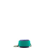 Filigree Round Clutch with Chain Quilted Jersey with Lambskin Mini