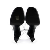 Women's CC Ankle Strap Platform Sandals Leather and Crystals