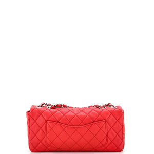 Classic Single Flap Bag Quilted Caviar East West