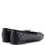 Women's CC Cap Toe Bow Ballerina Flats Leather