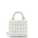 Crush Top Handle Flap Bag Quilted Tweed Mini