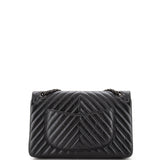 So Black Reissue 2.55 Flap Bag Chevron Aged Calfskin 226