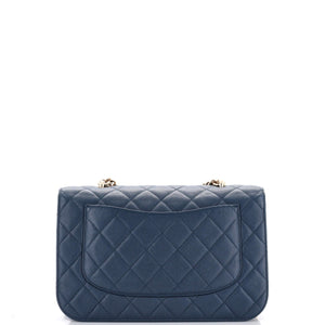 Chain Handle CC Flap Bag Quilted Caviar with Studded Detail Large