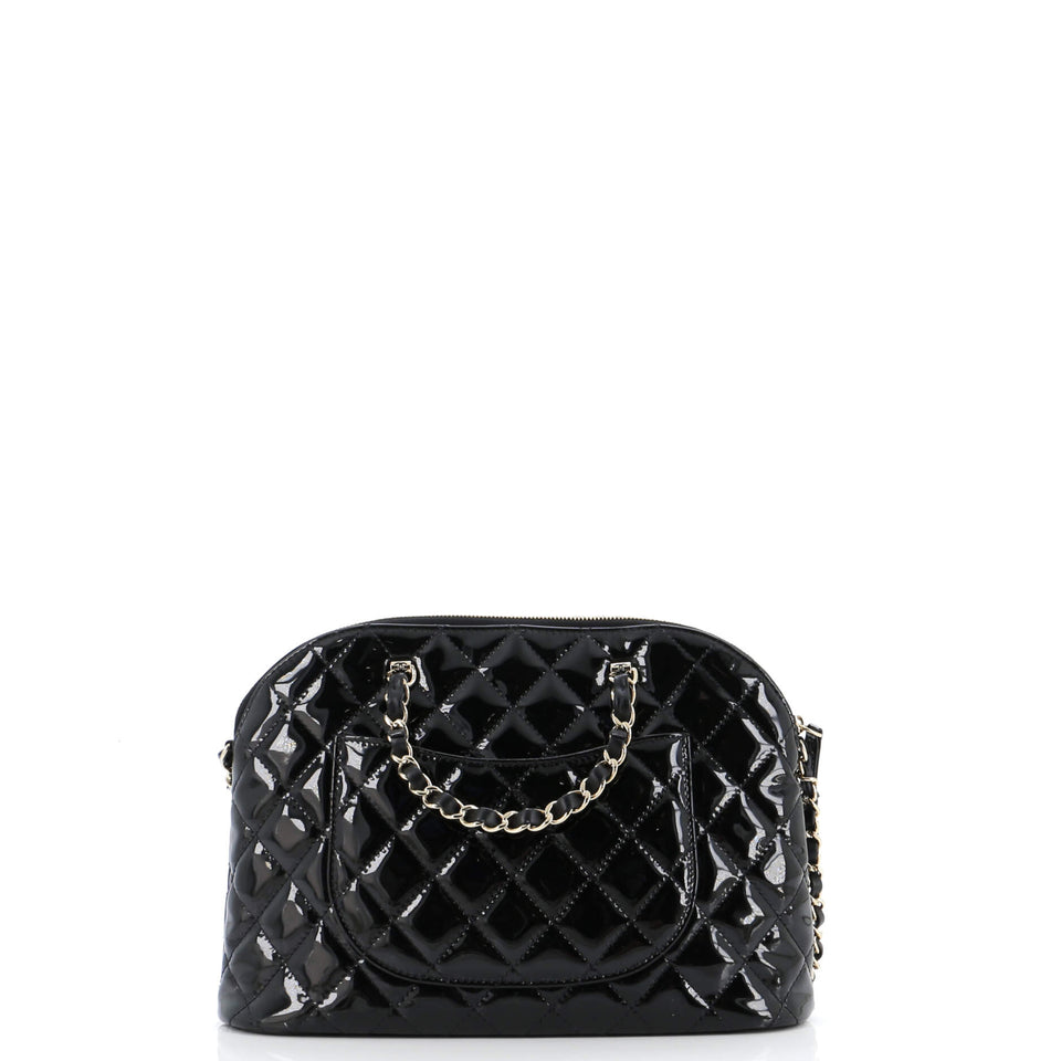 Coco Top Handle Shopping Bag Quilted Patent Small