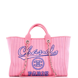 Deauville Tote Pinstripe Cotton Medium