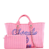 Deauville Tote Pinstripe Cotton Medium