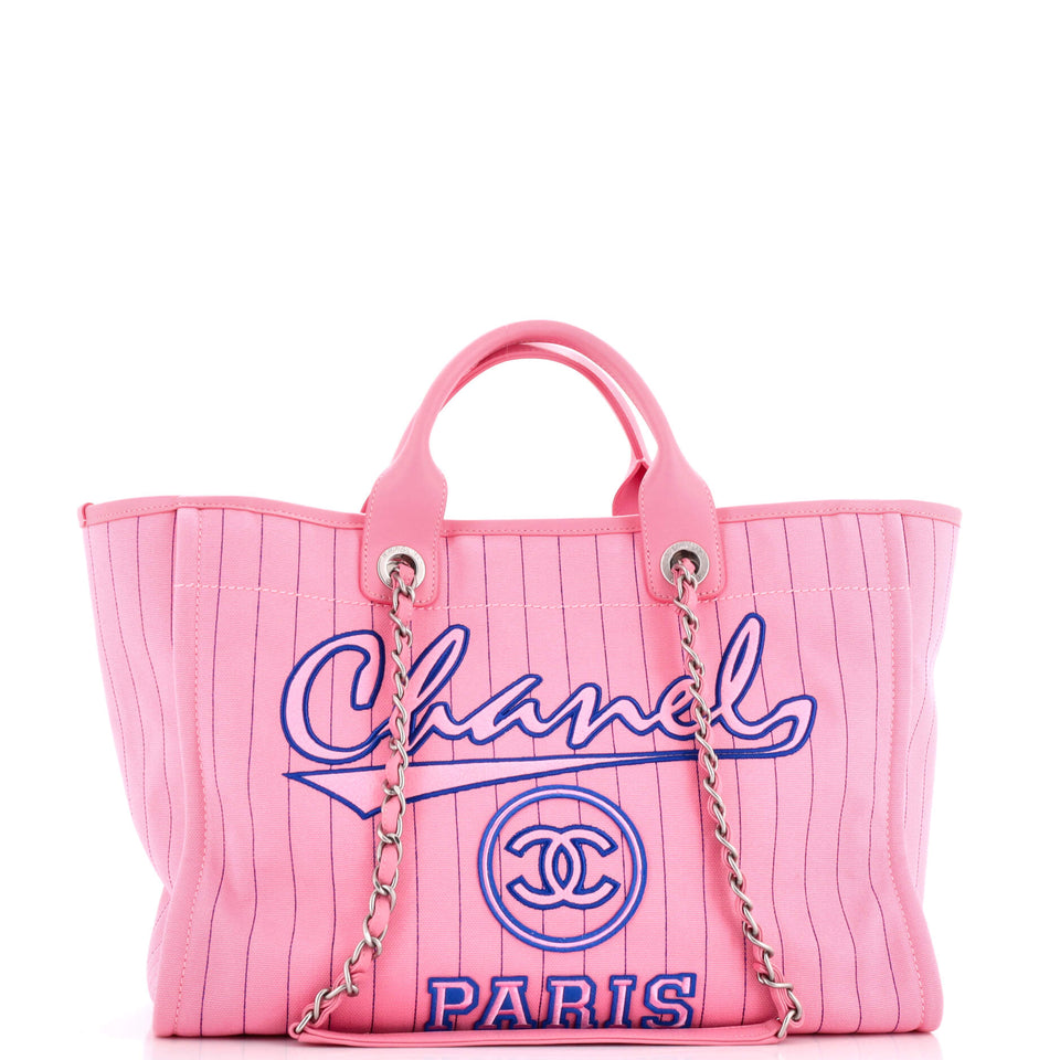 Deauville Tote Pinstripe Cotton Medium