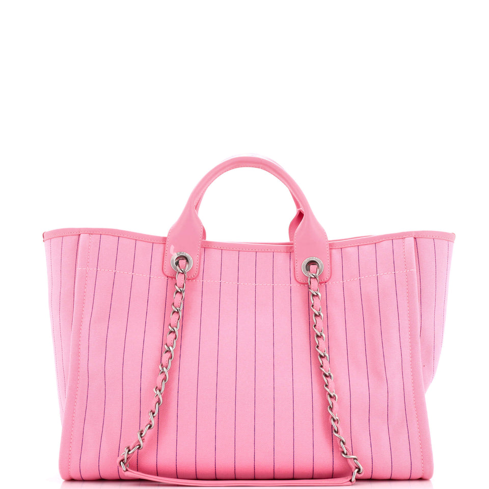 Deauville Tote Pinstripe Cotton Medium