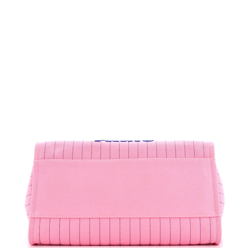 Deauville Tote Pinstripe Cotton Medium