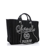 Deauville Tote Pinstripe Cotton Medium