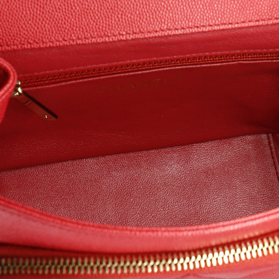 Business Affinity Flap Bag Quilted Caviar Mini