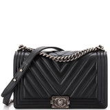 Boy Flap Bag Chevron Calfskin New Medium